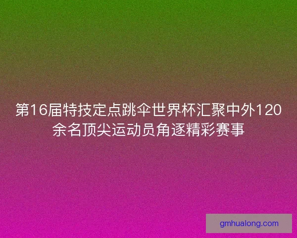 第16届特技定点跳伞世界杯汇聚中外120余名顶尖运动员角逐精彩赛事 第16届特技定点跳伞世界杯汇聚中外120余名顶尖运动员角逐精彩赛事