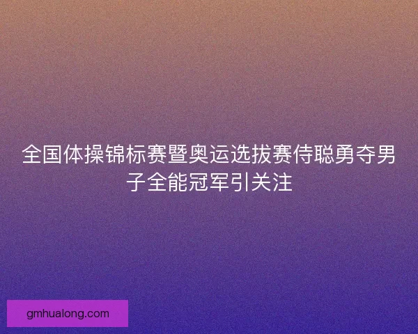 全国体操锦标赛暨奥运选拔赛侍聪勇夺男子全能冠军引关注